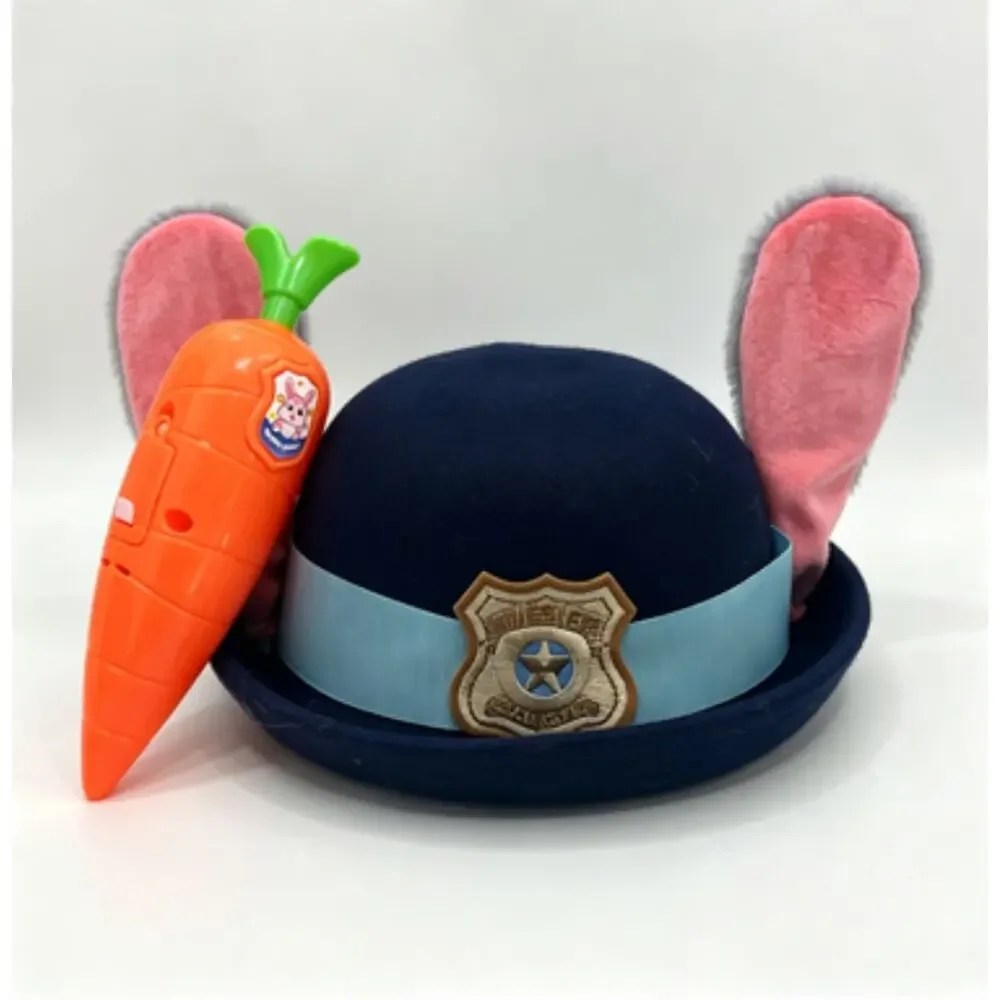 Zootopia Cosplay Set, Bendable Ear Sheriff Hat, Carrot Recorder Pen Fox Backpack